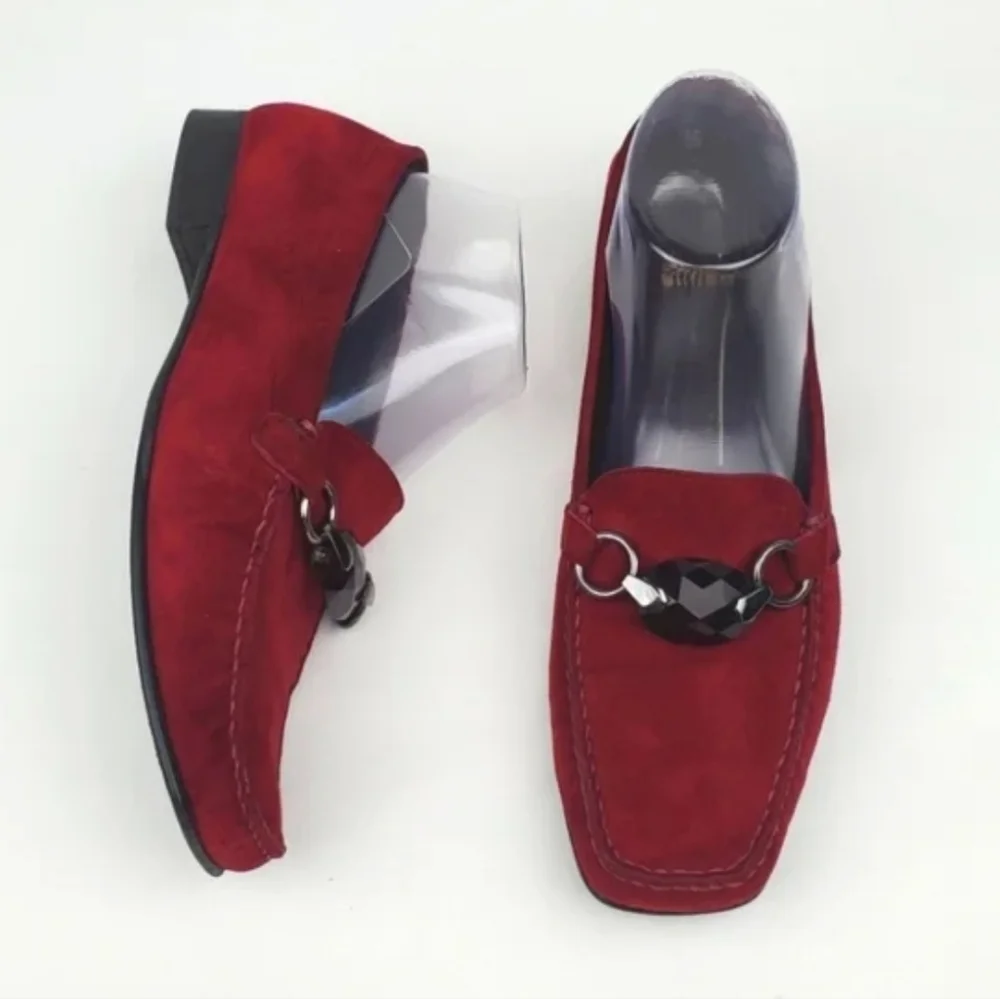 Stuart Weitzman Red Suede Men's Loafers